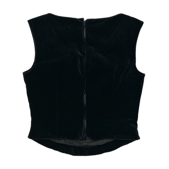 Vintage Couture Alma Velvet Lace Ruffle Top Evening Sleeveless Victorian Bib. - Picture 3 of 9